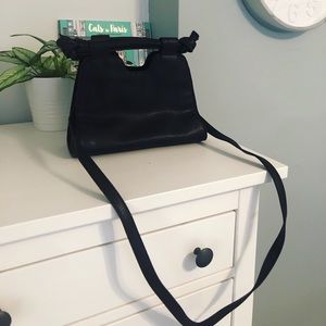 Black mini tote bag from Anthropologie